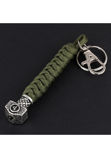 Donanma Tarzı 1 Adet Thor Viking Runes Çekiç Boncuklu Paracord Anahtarlık Anahtarlık Anahtarlık Lobster Toka İle - E-Ticaret Başlığı (Yurt Dışından)