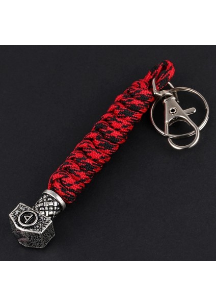 Donanma Tarzı 1 Adet Thor Viking Runes Çekiç Boncuklu Paracord Anahtarlık Anahtarlık Anahtarlık Lobster Toka İle - E-Ticaret Başlığı (Yurt Dışından)