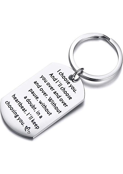Anahtarlık Eşime Olarak Sizinle Her Zaman Yeniden Seçtiğim Anahtarlık, Köpek Etiketi Eş Anahtarlık Çift Anahtarlık, Erkek Arkadaşa (Yurt Dışından) fiyatları