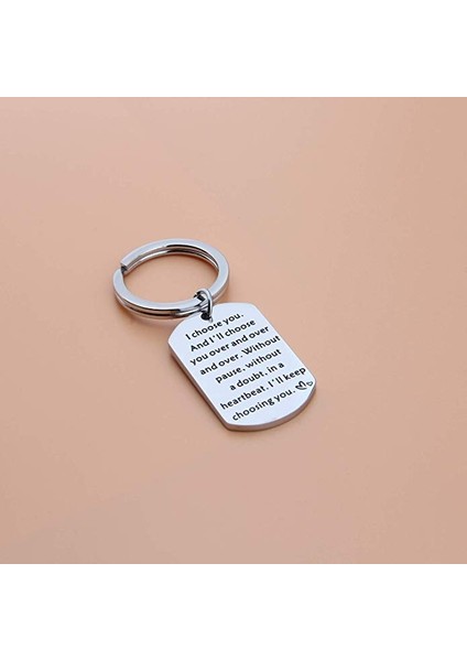 Anahtarlık Eşime Olarak Sizinle Her Zaman Yeniden Seçtiğim Anahtarlık, Köpek Etiketi Eş Anahtarlık Çift Anahtarlık, Erkek Arkadaşa (Yurt Dışından) indirimleri