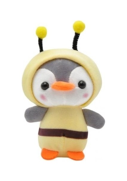 Sarı Stil Sevimli Penguen Arı Hayvan Peluş Bebek Anahtarlık Anahtarlık Anahtar Tutucu Asılı Dekor lik: 10Cm (Yurt Dışından)