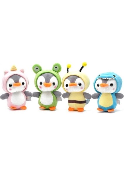 Sarı Stil Sevimli Penguen Arı Hayvan Peluş Bebek Anahtarlık Anahtarlık Anahtar Tutucu Asılı Dekor lik: 10Cm (Yurt Dışından) modelleri