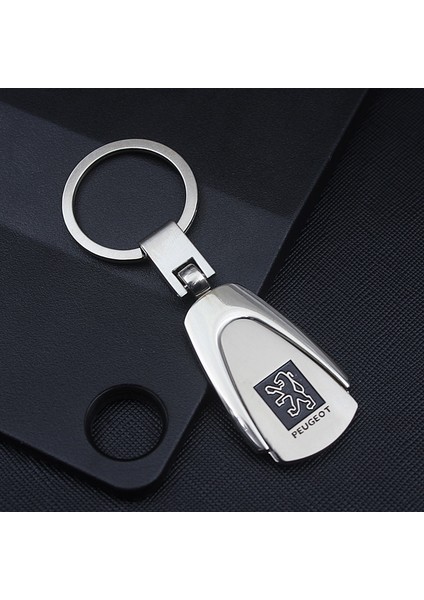 Tüm Peugeot Arabaları Için Yaratıcı Anahtarlık Anahtarlık Araba Logolu Keychain (Yurt Dışından)