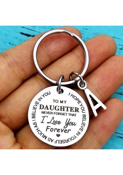Gümüş Tarzı Kızı W Oğluma/Kızıma Paslanmaz Çelik Anahtarlık Ilham Verici Anahtardan Babadan Anneden Unutma Seni Sonsuza Kadar Sevdiğimi Doğum Günü si (Yurt Dışından) modelleri