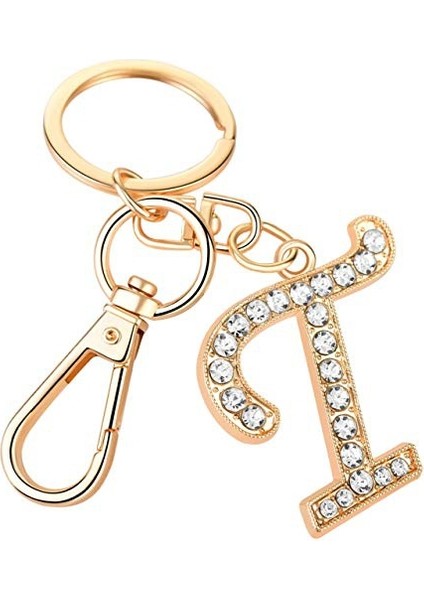 T Anahtarlık Kristal Alfabe Başlangıç Harf Kolye İle Anahtar Halkası (Yurt Dışından) indirimleri