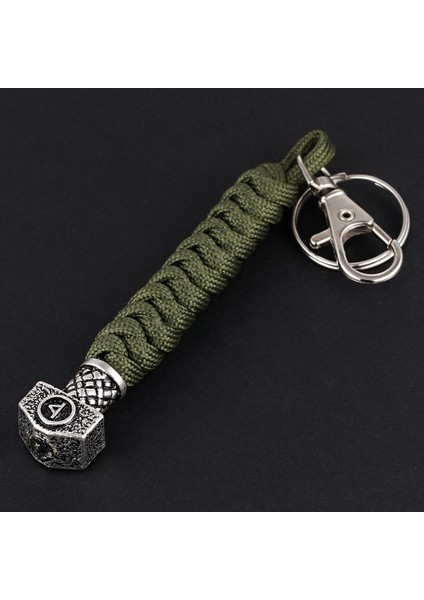 Kırmızı Stil 1 Adet Thor Viking Runes Çekiç Boncuklu Paracord Anahtarlık Anahtarlık Anahtarlık Lobster Toka İle - E-Ticaret Başlığı (Yurt Dışından) modelleri