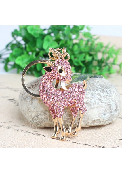 Yeni Pembe Keçi Koyun Şanslı Kolye Kristal Çanta Anahtarlık Yaratıcı (Yurt Dışından) fiyatları