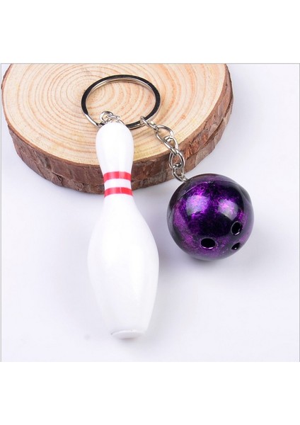 Mor Tarzı Yeni Metal Bowling Topu Anahtarlık Bowling Topu Anahtarlık Anahtarlık Anahtarlık Anahtarlık Anahtarlık Tutucu (Yurt Dışından)