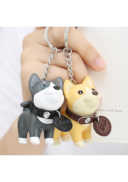 Siyah Korkunç Yeni Moda Yaratıcı Terrier Akita Husky Model Köpek Anahtarlık Popüler Ve Çok Yönlü Kauçuk Anahtarlık 4 Stil Kadın Kız Için (Yurt Dışından) fiyatları