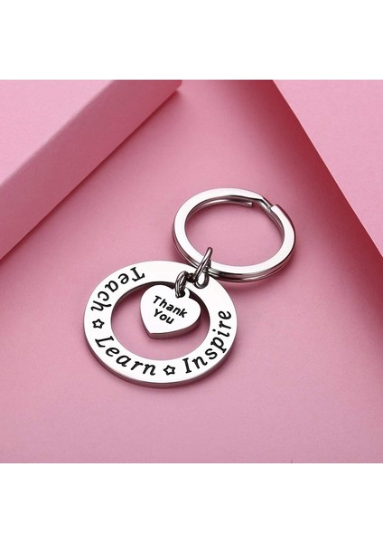 Gümüş Tarzı Anahtarlık Yuvarlak Şekilli Little Minds Charm Aşk Kalp Kolye Anahtarlık (Yurt Dışından) fırsatları