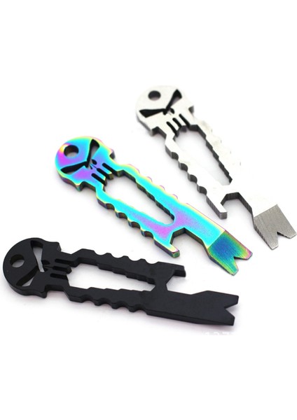Siyah Stil Dayanıklı Çoklu Edc Aracı Cep Kafatası Survival Aracı Paslanmaz Çelik Şişe Açacağı Anahtarlık Crowbar Amaca Uygun Bir Şekilde Yeniden Yazınız: (Yurt Dışından) fiyatları