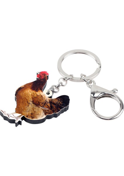 Kahverengi Tarzı Kadınlar Için Hayvan Dekorasyonlu Akrilik Anahtarlık Takı Yenilik Anahtarlıklar Çantalar Cüzdanlar Kolye Süs Anahtarlıklar (Yurt Dışından) fırsatları