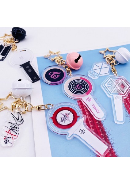 Ekzo Kpop Işık Çubuğu Çan Anahtarlık Bts Nct Blackpınk Got7 Seventeen Straykıds Exo Red Velvet Super Junior Ikon Mamamoo Twıce Enhypen Anahtarlık Çanta Süsü Aksesuarları (Yurt Dışından) modelleri