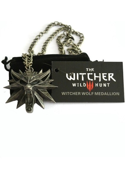 Siyah & Kırmızı Tarzı The Witcher 3 Kolye Medal Medallion Büyücü Kurt Vahşi Av 3 Figür Oyunu (Yurt Dışından)