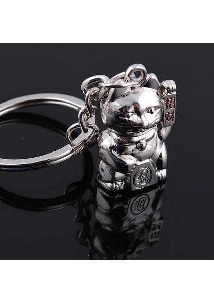 Yeni Gümüş Metal Mini Maneki Neko Şanslı Kedi Sevimli Anahtarlık (Yurt Dışından) fiyatları