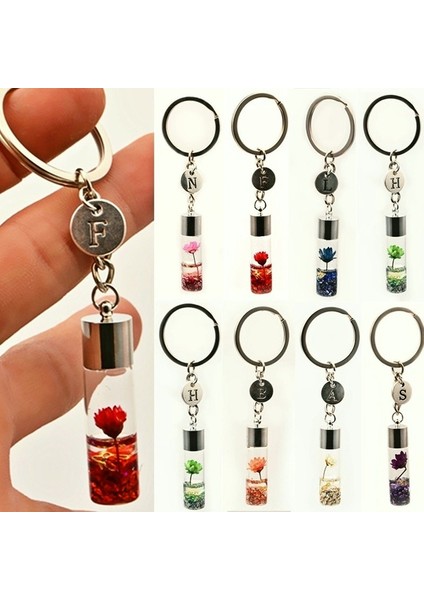 A El Yapımı Kurutulmuş Çiçek Anahtarlık Kadın Moda Romantik Anahtarlık Sevimli Takı Kolye (Yurt Dışından) fiyatları