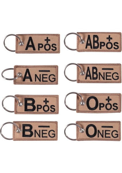 Ab Poz Vc Ordu Taktik Yama Anahtarlık A B Ab O Pozitif + Pos A- B- Ab- O- Neg - Negatif Patch Anahtarlık (Yurt Dışından)