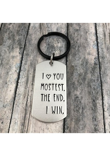 Gümüş Tarzı Sevgilime - Seni En Çok Seviyorum.Son.Ben Kazandım.En Çok Keychain, Eş, Sevgili, Sevgililer Günü si, Yıldönümü (Yurt Dışından) fiyatları