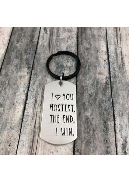 Gümüş Tarzı Sevgilime - Seni En Çok Seviyorum.Son.Ben Kazandım.En Çok Keychain, Eş, Sevgili, Sevgililer Günü si, Yıldönümü (Yurt Dışından) modelleri