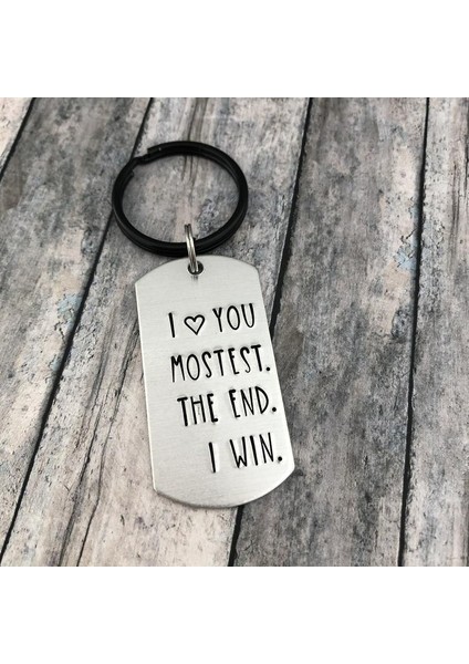 Gümüş Tarzı Sevgilime - Seni En Çok Seviyorum.Son.Ben Kazandım.En Çok Keychain, Eş, Sevgili, Sevgililer Günü si, Yıldönümü (Yurt Dışından) fırsatları