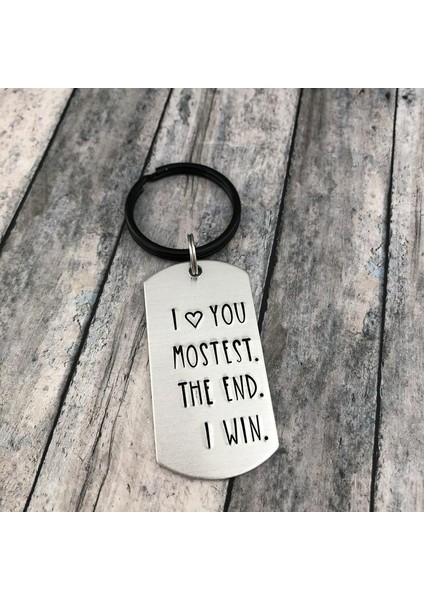 Gümüş Tarzı Sevgilime - Seni En Çok Seviyorum.Son.Ben Kazandım.En Çok Keychain, Eş, Sevgili, Sevgililer Günü si, Yıldönümü (Yurt Dışından) indirimleri