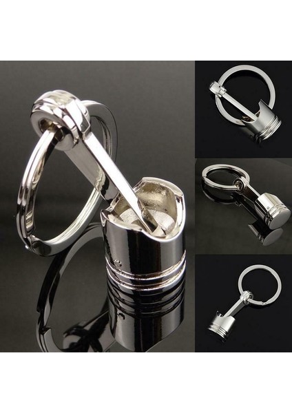 Gümüş Tarzı 1 Bilgisayar Metal Piston Araba Stil Anahtarlık Anahtarfob Motor Anahtar Zinciri Halka Anahtarlık (Yurt Dışından) fırsatları