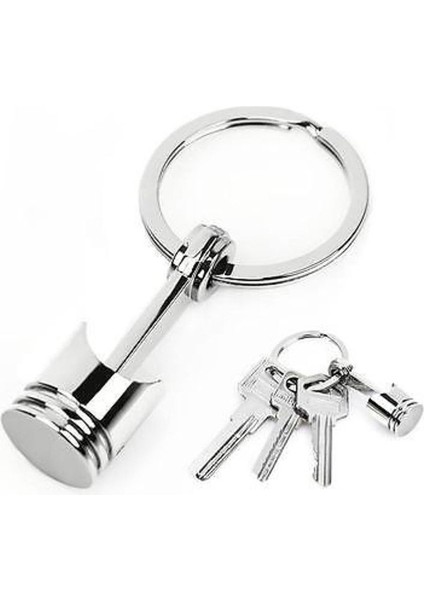 Gümüş Tarzı 1 Bilgisayar Metal Piston Araba Stil Anahtarlık Anahtarfob Motor Anahtar Zinciri Halka Anahtarlık (Yurt Dışından) indirimleri