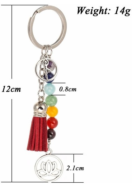 Yeni Gelen Renkli Doğal Taş Boncuk Kristal 7 Çakra Enerji Yoga Fitness Anahtarlık Lotus Püskül Şanslı Anahtar Halkaları ler (Yurt Dışından) fırsatları