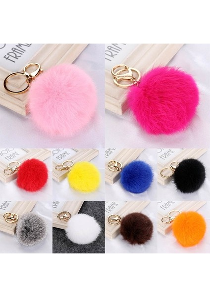 Gri Tarzı 8 Cm Gerçek Tavşan Anahtarlık Yuvarlak Metal Kürk Ponpon Saç Ampul Çanta Topu Peluş Anahtarlık Araba Süsü Kolye Altın (Yurt Dışından) fiyatları