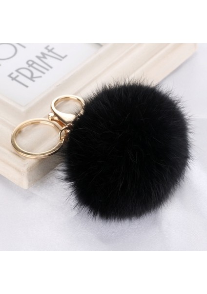 Gri Tarzı 8 Cm Gerçek Tavşan Anahtarlık Yuvarlak Metal Kürk Ponpon Saç Ampul Çanta Topu Peluş Anahtarlık Araba Süsü Kolye Altın (Yurt Dışından) fırsatları