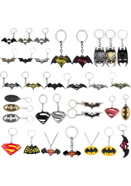4 Numara 27 Stiller Dc Comics Adalet Birliği Süperman Batman Anahtarlık Kolye Kolye Kolye (Yurt Dışından)