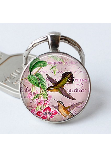 No.5 Boyutu Gül Camlı Yusufçuk Kolye Ve Anahtarlık Seti (Yurt Dışından)