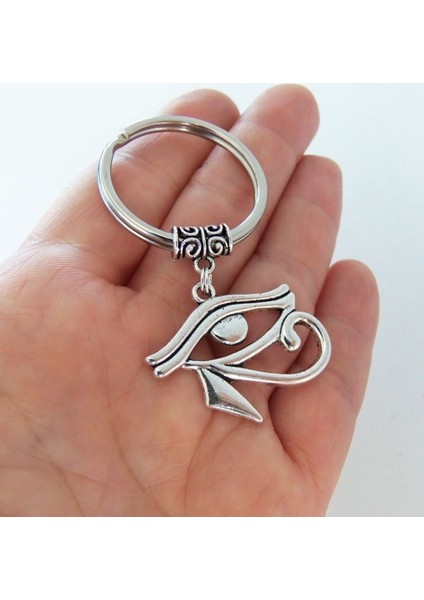 Antik Gümüş Tarzı Horus Gözü Anahtarlık, Mısır Anahtarlık (Yurt Dışından) modelleri