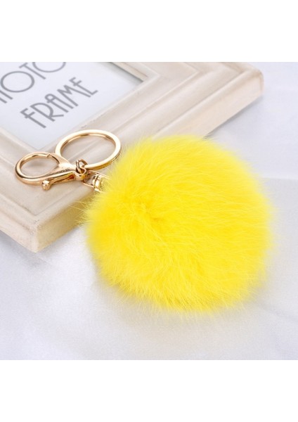 Siyah Stil 8 Cm Gerçek Tavşan Anahtarlık Yuvarlak Metal Kürk Ponpon Saç Ampul Çanta Topu Peluş Anahtarlık Araba Süsü Kolye Altın (Yurt Dışından) modelleri
