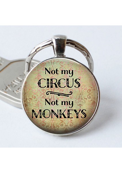 No.5 Boyutu Bu Sirk Değil Benim Maymunum - Ilham Verici Alıntı Takı Çanta Kolye Cam Kupası Anahtarlık Araba Anahtar Tutucu (Yurt Dışından) indirimleri