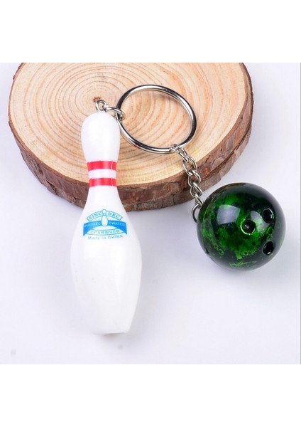 Yeşil Stil Yeni Metal Bowling Topu Anahtarlık Bowling Topu Anahtarlık Anahtarlık Anahtarlık Anahtarlık Anahtarlık Tutucu (Yurt Dışından)