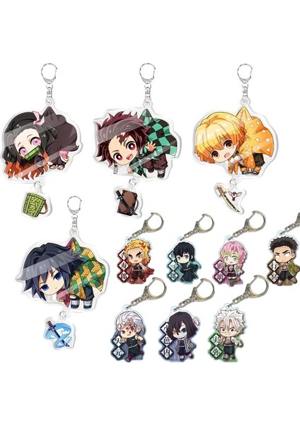 No.4437 Beden Demon Slayer: Kimetsu No Yaiba Akrilik Anahtarlık Zaman Taşı Anahtarlık Kostüm Anime (Yurt Dışından)