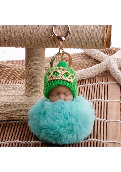 Sarı Stil Sevimli Bebek Bebek Yün Top Anahtarlık Çanta Anahtar Halkaları Araba Anahtarı Kolye Karikatür Süsler ler (Yurt Dışından) indirimleri