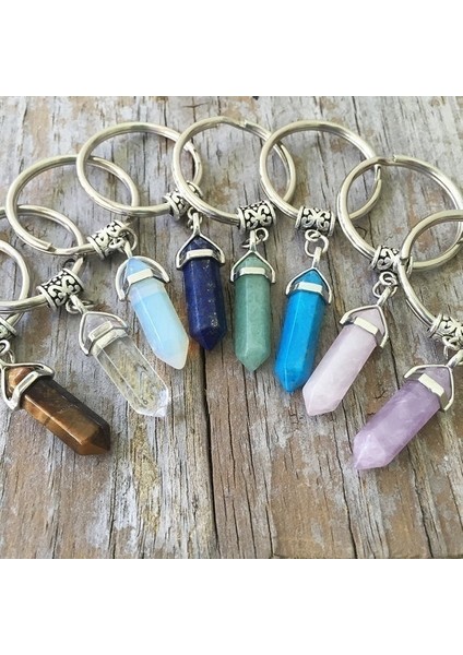 Toprak Rengi Kristal Anahtarlık Anahtarlıklar Kristal Taşlarla Kristal Anahtarlık Kristal Anahtarlık Kuvars Kristal Ametist Gül Kuvars (Yurt Dışından)