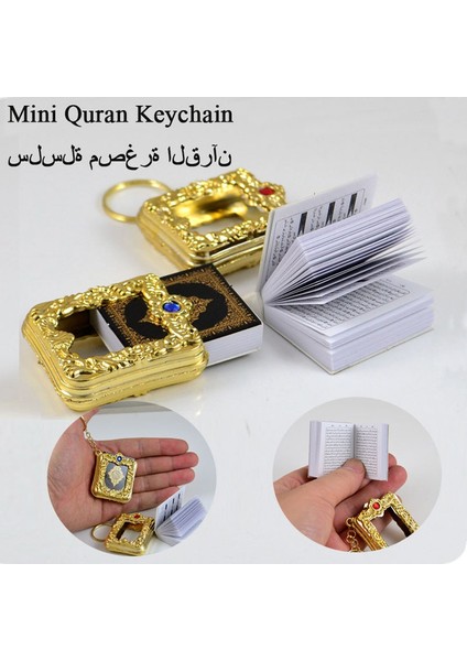 Gümüş Tarzı Altın Ve Gümüş Renkli Islam Anahtarlığı Kur'An Kitaplı Mini Arık Islam Anahtarlık Anahtar Yüzük Anahtar Şansı Anahtar Şarm Anahtarı (Yurt Dışından) fiyatları