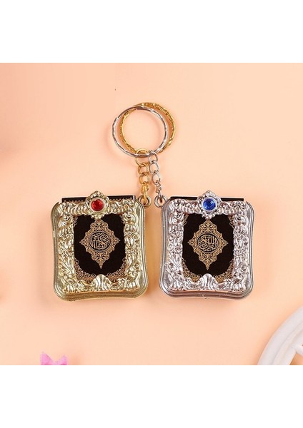 Gümüş Tarzı Altın Ve Gümüş Renkli Islam Anahtarlığı Kur'An Kitaplı Mini Arık Islam Anahtarlık Anahtar Yüzük Anahtar Şansı Anahtar Şarm Anahtarı (Yurt Dışından) fırsatları