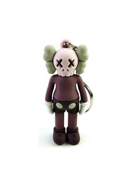 Kahverengi Tarzı 6 Cm 4 Renk Sevimli Kaws Bebek Kolye Anahtarlık Anahtarlık Okul Çantası Çanta Süsü (Yurt Dışından)