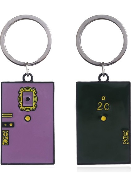 Friends Dizisi Monica'Nın Kapı Çerçevesi Anahtarlık Anahtarlık Kolye Metal Alaşım Dizi Koleksiyonu Takı (Yurt Dışından)