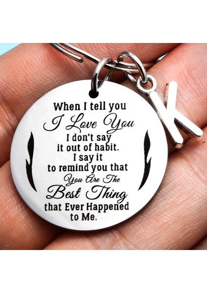 Q Romantik Çift Takı - Seni Sevdiğimi Söylediğimde, Alışkanlıktan Söylemem...Sevgililer Günü Yıldönümü Noel si (Yurt Dışından)