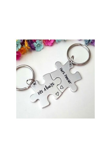 Her Zaman Moda Yüzük Anahtarlık Çift Anahtarlık Yaratıcı Onun Sonsuza Kadar (Yurt Dışından) fiyatları