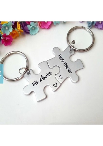 Her Zaman Moda Yüzük Anahtarlık Çift Anahtarlık Yaratıcı Onun Sonsuza Kadar (Yurt Dışından) modelleri