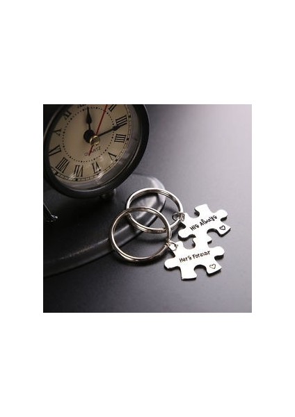 Her Zaman Moda Yüzük Anahtarlık Çift Anahtarlık Yaratıcı Onun Sonsuza Kadar (Yurt Dışından) fırsatları