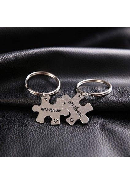 Her Zaman Moda Yüzük Anahtarlık Çift Anahtarlık Yaratıcı Onun Sonsuza Kadar (Yurt Dışından) indirimleri