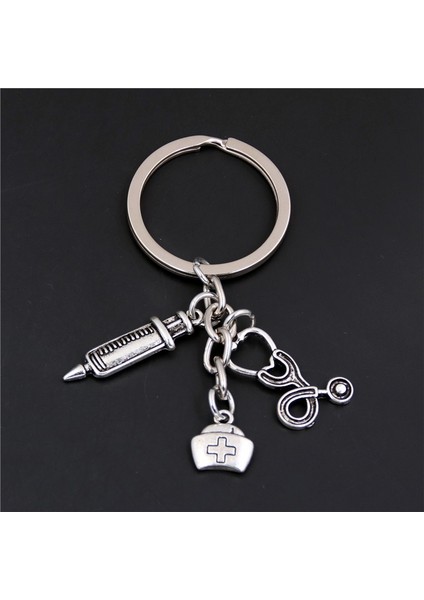 No.4 Boyutu 1 Adet Şırınga Steteskop Anahtarlık Doktor Hemşire Hekim Tıp Öğrenci Mezuniyet Takı (Yurt Dışından) fırsatları