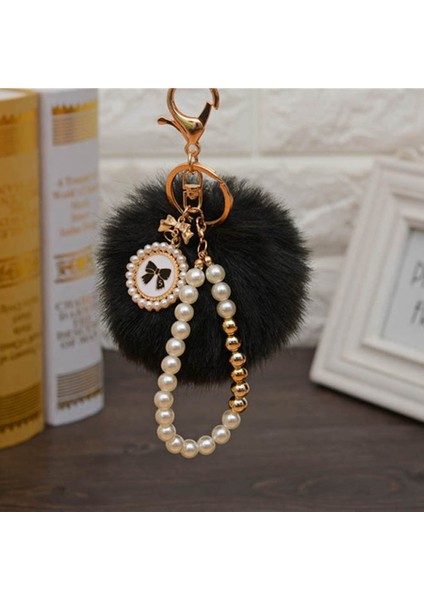 Açık Pembe Tarzı Sevimli Tavşan Kürk Top Şekilli Boncuklu Bileklik Anahtarlık Araba Anahtar Halkası Çanta Süsü Dekorasyonu (Yurt Dışından) modelleri